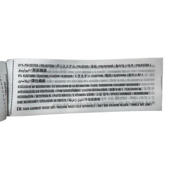 Abercrombie & Fitch Velour Polka Dot Lettuce Sleeve Shirt Top Black M Whimsigoth - Picture 7 of 9